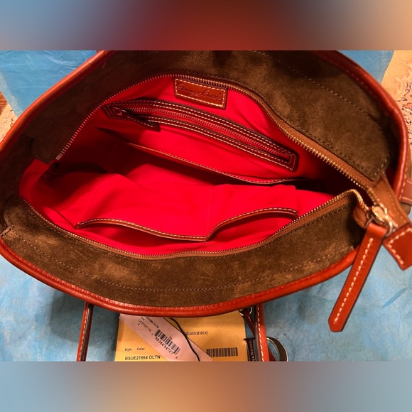 DOONEY & BOURKE OLIVE SUEDE TOTE BAG PURSE PERFECT WITH TAGS SO BEAUTIFUL!! - Picture 5 of 6